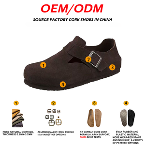 Sandales orthopédiques Birkenstock Style en liège <span class=keywords><strong>avec</strong></span> <span class=keywords><strong>semelle</strong></span> intérieure en cuir de vachette, légères, antidérapantes, tendance mode pour l'été - Product Image 2