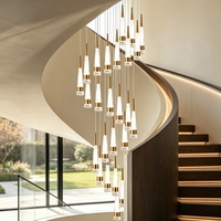 Lampe suspendue LED longue de style nordique créatif, éclairage moderne d'intérieur pour salon, villa