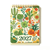 Calendrier de bureau au design nouveau, impression personnalisée sur papier avec reliure spirale, services d'impression personnalisés