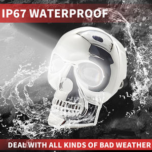 Luces Antiniebla Delanteras LED para Motocicleta, Foco con Forma de Calavera con 2 Lentes para Camioneta Todoterreno, ATV, UTV - Product Image 5