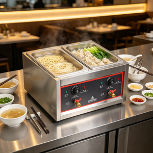 เครื่องทำบะหมี่แบบถังคู่เชิงพาณิชย์ สแตนเลส ใช้ไฟฟ้า 4KW 220-240V สำหรับร้านอาหารและร้านขายขนม - Product Image 4