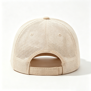 Gorra de Béisbol de 6 Paneles de Lona de Malla Beige, Gorra de Béisbol Transpirable Unisex, Protección UV Casual de Verano, Deportes al Aire Libre - Product Image 6