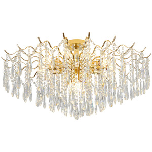 Lustre en cristal français de luxe et atmosphérique Villa plafonnier Style crème minimaliste chambre Restaurant salon - Product Image 6