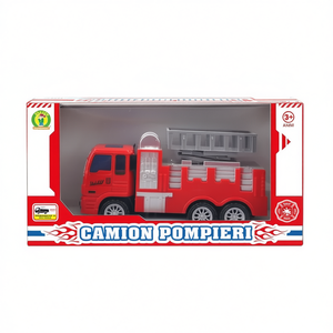 Camion de pompiers en plastique, jouet à friction, échelle 1:20, 27x14x10 cm, MAZZEO GIOCATTOLI, pour enfants de 3 ans et plus - Product Image 2