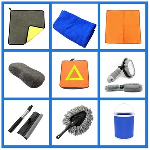 洗車カーケアツールフルセットカークリーニングタオルスポンジブラシバケット10ピースセットタイヤブラシ - Product Image 5