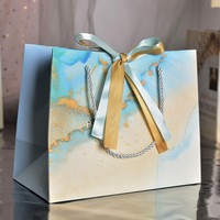 Vente en gros Cadeau Verres Bijoux Emballage Carte blanche Magasin de vêtements Sacs en papier de poche