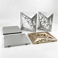 Façade perforée en aluminium, revêtement extérieur en aluminium, panneaux muraux décoratifs en métal, panneaux en aluminium perforés 3D