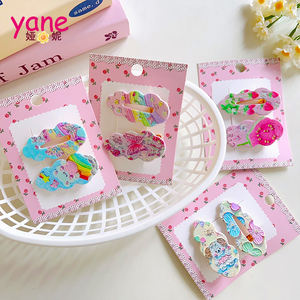 Ausgefallene Kinder Haars pange Designs New Style Blumen haar Zubehör für Mädchen Kunststoff Alligator Haars pangen Großhandel Karton Verpackung - Product Image 2