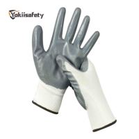 Guantes de Nitrilo Negros Yokii de Alta Calidad, Calibre 13, Impermeables, Antideslizantes, para Seguridad Laboral