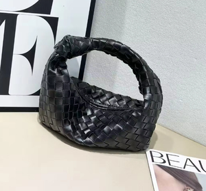 Pochette da Donna in PU Intrecciata a Mano con Chiusura a Cerniera, Design Senza Tracolla, 26x16x8.5cm, Alla Moda <span class=keywords><strong>per</strong></span> Uso Quotidiano - Product Image 1