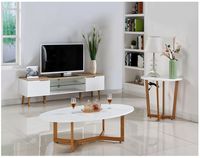 Antique meuble de télévision en bois grand meuble mélamine Mdf côtés supports 65 pouces noir Table haut nouveau Design hôtel panneau meubles