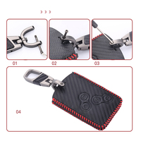 Porte-clés de voiture en cuir véritable 4 btt, étui pour Renault Duster, Megane 1 2 3, Captur, Kadjar, Clio, Logan, Fluence, accessoires