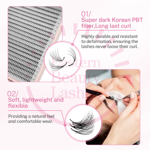 Extensions de <span class=keywords><strong>cils</strong></span> Préfact Bouquet de haute qualité Bouquets pré-faits parfaits Promade Lashes Ventilateurs de volume 3D Extension de <span class=keywords><strong>cils</strong></span> Longue tige - Product Image 5