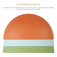 Tapis de table antidérapant réutilisable pour bébés et tout-petits, à ventouse, pour des repas rapides, les voyages et les chaises hautes, facile à nettoyer