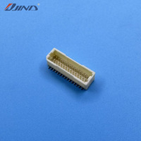 Conector de Doble Fila para PCB SMT de Montaje en Superficie, 1.0T-1-LT-2*15A, Paso de 1.0mm, 30 Pines, Terminal de Bronce Fosforoso con Recubrimiento de Oro