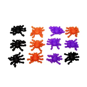 Children 12Pack Sticky Wall Crawler Multi-Color Spider Insect Animal Sticky Stretch Toy