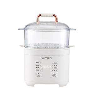 Wiper Mini <b>Electric</b> Food <b>Steamer</b> 1-Layer Microcomputer Control Auto-Off Home Kitchen Use - Product Image 4