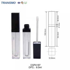Tubes de gloss à lèvres en plastique de luxe vides, étiquettes personnalisées, contenants pour rouge à lèvres liquide, emballages pour gloss à lèvres - Product Image 2