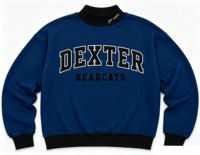 Sweat-shirt personnalisé à col montant pour équipe, avec col et poignets côtelés contrastants, pull sport universitaire, sweat-shirt personnalisé avec logo OEM