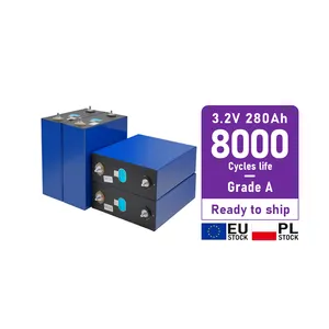 SZXUBA Eu Stock Lithium Ion Batteries Prismatic 8000 Cycles Ev 3.2V 280Ah Lifepo4 Battery Cell Lifepo4 280Ah