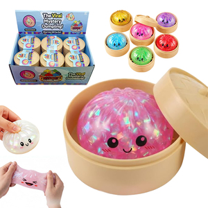 0728 Boules anti-stress colorées et scintillantes en forme de boulette de raviolis pour les magasins de cadeaux - Product Image 1