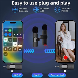 Microphone Lavalier Mini Rechargeable pour Téléphone, Réduction <span class=keywords><strong>de</strong></span> Bruit à un Clic, Son Clair, Plug <span class=keywords><strong>and</strong></span> Play pour Enregistrement <span class=keywords><strong>de</strong></span> Réunions - Product Image 6