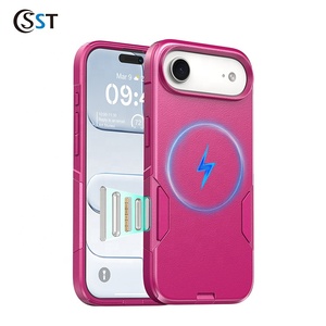 Para iPhone Air Magnetic 2-en-1 Diseño deportivo Material de <span class=keywords><strong>PC</strong></span> Funda de teléfono a prueba de golpes con control de cámara Botón AI para 17 Pro Max - Product Image 3
