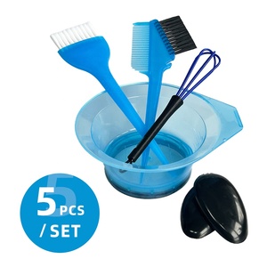 Kit de 5 cepillos para teñir <span class=keywords><strong>el</strong></span> cabello y cuencos, cuenco para mezclar colores para salón y uso personal - Product Image 2