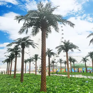 Fiber glass 6 meter Artificial outdoor date palm trees plants for palm tree wedding decorations