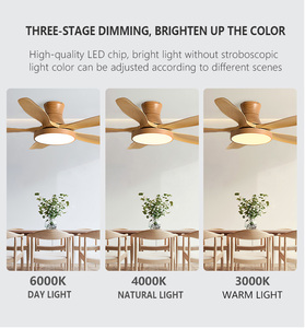 <span class=keywords><strong>Ventilador</strong></span> de <span class=keywords><strong>techo</strong></span> moderno con Control remoto, lámpara de madera maciza, iluminación regulable para interiores, decoración del hogar - Product Image 3