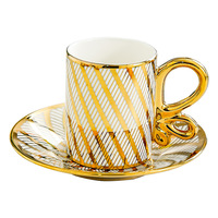Haut de gamme de luxe en céramique tasse à café soucoupe ensemble exquis porcelaine verre Style européen Premium petit ménage après-midi cadeau