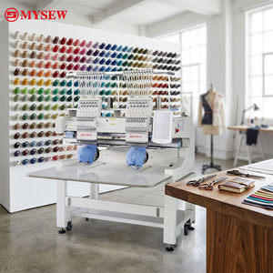 Two Head Commercial Computer Embroidery <b>Machine</b> 12 Needle Large Working Area Cap Garment Embroidery <b>Machine</b> - Product Image 1