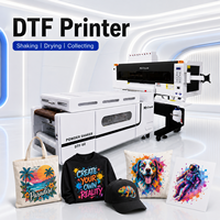 MYCOLOR 8 Warna 6 Head Printhead Printer DTF Otomatis I3200 24 inci 60cm Transfer Kaos T-Shirt Baru Roll-to-Roll Tinta Pigmen