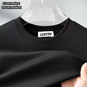 T-shirt da uomo 100% cotone, vestibilità regular, manica corta, tinta unita, ecologica, con collo a costine, stile streetwear casual personalizzato - Product Image 3