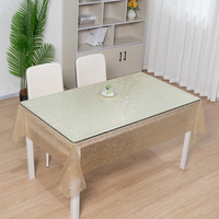 Nappe de table en PVC transparent avec paillettes argentées fines RNPT, imperméable, décorative, pour banquets, hôtels et célébrations