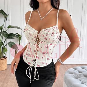 BEIJO ME ANJO Verão Quente Sexy Espartilho Top para As Mulheres Oco Out Hot Girl High Street Fishbone Camisola Moda Mulher regata Tops - Product Image 2