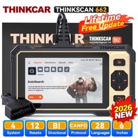 THINKCAR Thinkscan 662 Outils de diagnostic 4 systèmes Scanner OBD2 Test actif 12 fonctions de réinitialisation Gratuit à vie Outils de diagnostic automobile CANFD