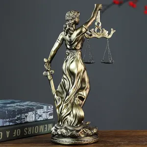 Statuette en polyrésine, déesse Thémiès en bronze, figurine personnalisée de la déesse grecque de la justice avec balance, décoration pour cabinet d'avocats - Product Image 3