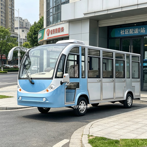 Bus touristique électrique intelligent avec affichage LED d'informations, navette multimédia pour visites de quartiers commerciaux - Product Image 1