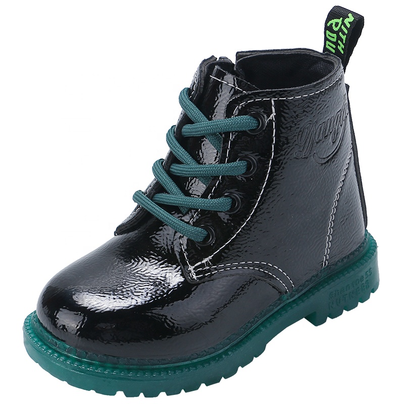 Оптовая продажа, кожаные ботинки для детей на осень и зиму, новинка 2021, спортивные ботинки на средней толстой подошве для детей