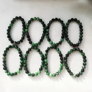 Crystal Crafts Wholesale High Quality Ruby In Zoisite Bracelets Elastic Unisex Bracelet 8mm Bracelet