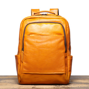 <span class=keywords><strong>Mochila</strong></span> <span class=keywords><strong>de</strong></span> Cuero Genuino Vintage para Hombre, Bolso Masculina con Cierre <span class=keywords><strong>de</strong></span> Cremallera y Cubierta para Hombres - Product Image 5