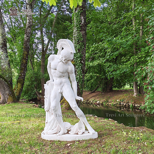 Célèbre Sculpture Monumentale Grecque Statue d'Achille en Marbre Blanc à Vendre - Product Image 2