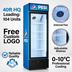 Refrigerador Comercial Compacto LC-318 con Puerta de Vidrio, Enfriamiento por Aire, Descongelación Automática, Ideal para Bebidas - Product Image 1