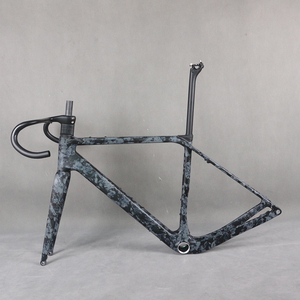Marco de carbono freno de disco <span class=keywords><strong>bicicleta</strong></span> de grava Cable oculto completo pieza de <span class=keywords><strong>bicicleta</strong></span> fibra de carbono T1000 T4 700X50C <span class=keywords><strong>cuadro</strong></span> ondulación de agua GR048 - Product Image 1