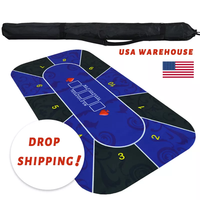 Tapis de jeu de casino en caoutchouc pour Blackjack, Roulette, Craps, Poker – 1,2m/1,8m/2,4m – Housse de table de poker