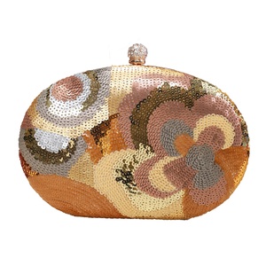 Bolso de mano brillante con lentejuelas florales para mujer, bolso de noche con cadenas de correa desmontables, bolso de mano para cóctel y boda - Product Image 4