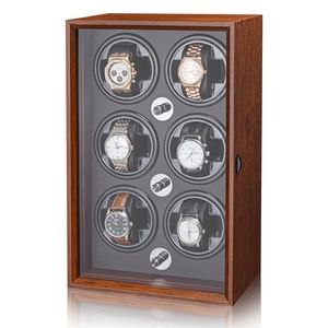 Đen gỗ đàn hương chất liệu tự động xem quanh co thiết bị với yên tĩnh xoay động cơ hộp đồng hồ 1-2-4-6 xem vị trí hiển thị hộp - Product Image 4