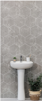 Panneau de douche en PVC 2400x1000x10mm pour salle de bain, aspect carrelage à emboîtement, revêtement mural pour zones humides, vente en gros directe usine