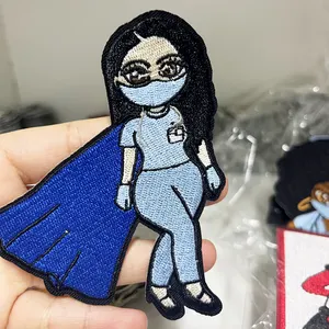 大きなメローボーダー熱伝達のカスタムパッチ卸売鉄刺繍パッチ衣服アクセサリー刺Embroideryパッチ